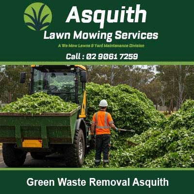 Worker next to truck loaded with green waste Asquith