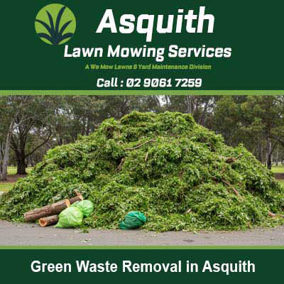 Large pile of green waste ready for collection in Asquith